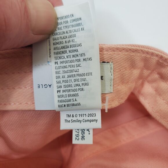 Have A Nice Day Pink Cap Hat Baseball Adjustable Strap Back American Eagle NWT - Picture 9 of 11